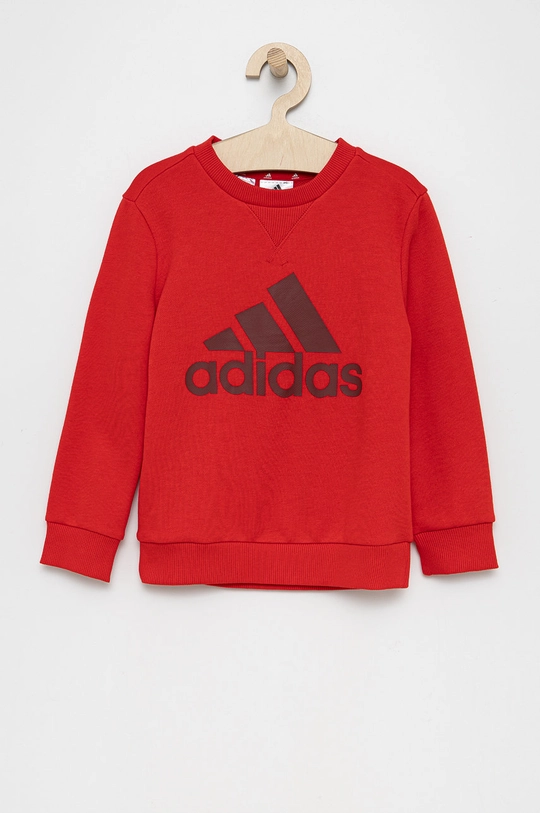 czerwony adidas Performance Bluza dziecięca HE9286 Chłopięcy