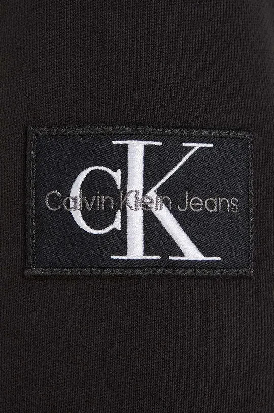 črna Calvin Klein Jeans bombažni pulover za otroke