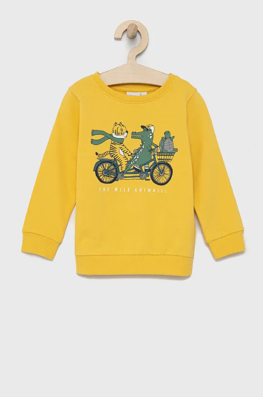 κίτρινο Name it Παιδική βαμβακερή μπλούζα Για αγόρια