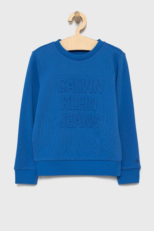niebieski Calvin Klein Jeans Bluza dziecięca IB0IB01127.PPYY Chłopięcy