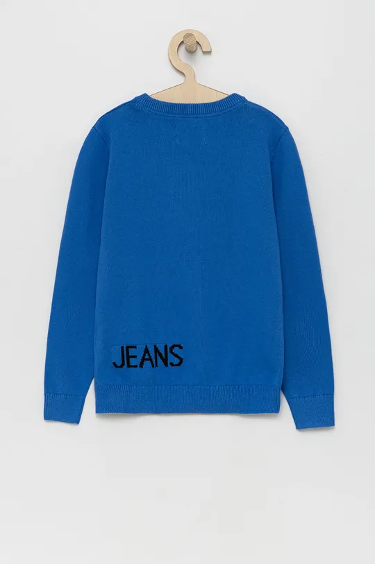 Детский хлопковый свитер Calvin Klein Jeans голубой