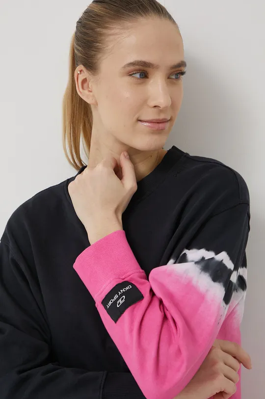 ροζ Βαμβακερή μπλούζα DKNY