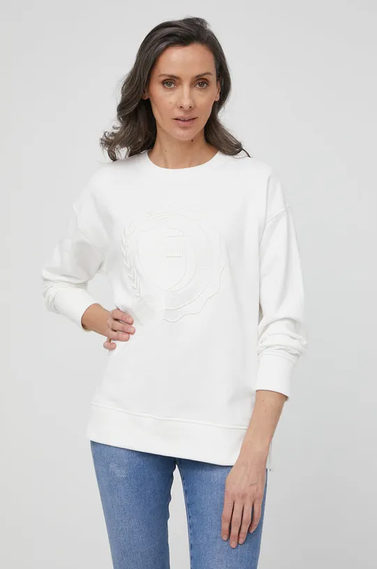 λευκό Βαμβακερή μπλούζα Tommy Hilfiger Icon Γυναικεία