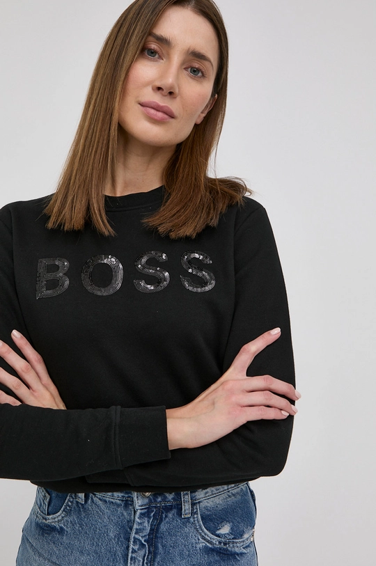 czarny Boss Bluza bawełniana 50464511 Damski