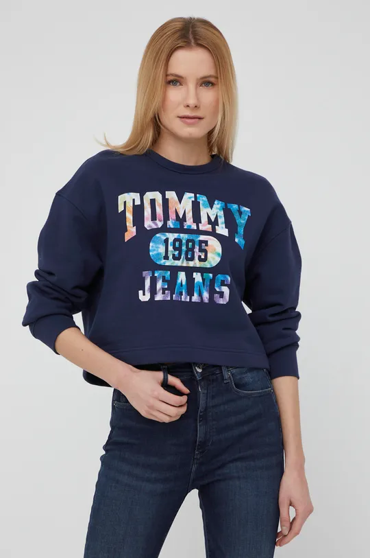 σκούρο μπλε Tommy Jeans - Βαμβακερή μπλούζα Γυναικεία