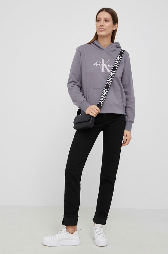 Bavlněná mikina Calvin Klein Jeans šedá