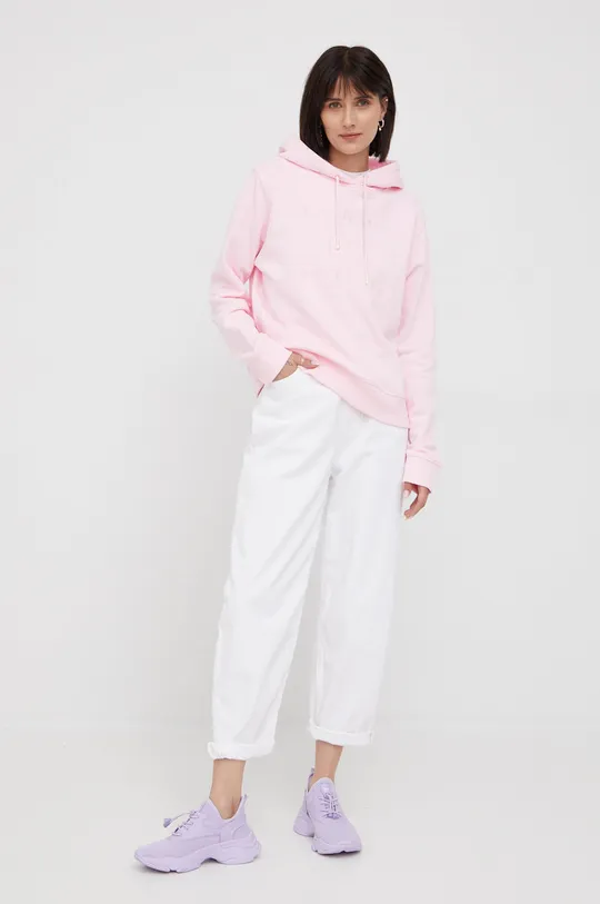 ροζ Βαμβακερή μπλούζα Tommy Hilfiger Γυναικεία