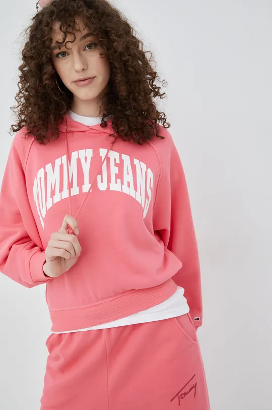 różowy Tommy Jeans bluza DW0DW12956.PPYY