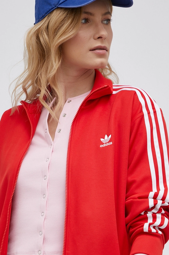 czerwony adidas Originals bluza Adicolor HC2060