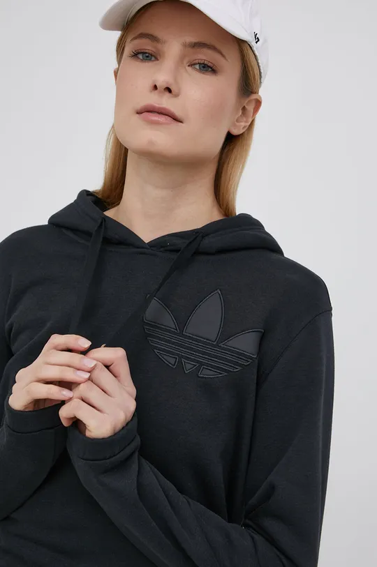 black adidas Originals sweatshirt Trefoil Moments