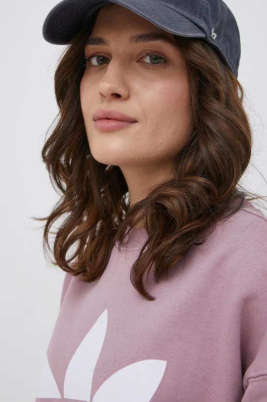 pink adidas Originals cotton sweatshirt Adicolor