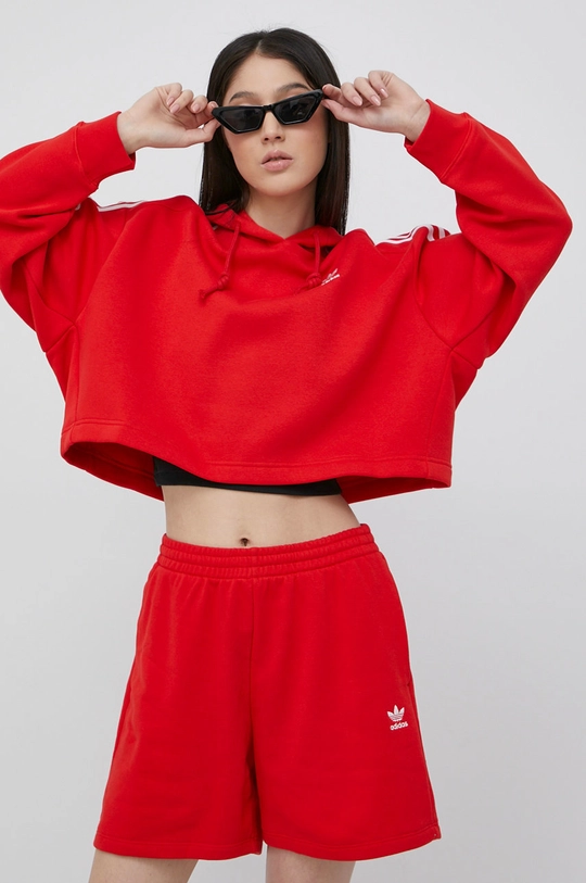 Bluza adidas Originals Adicolor rdeča