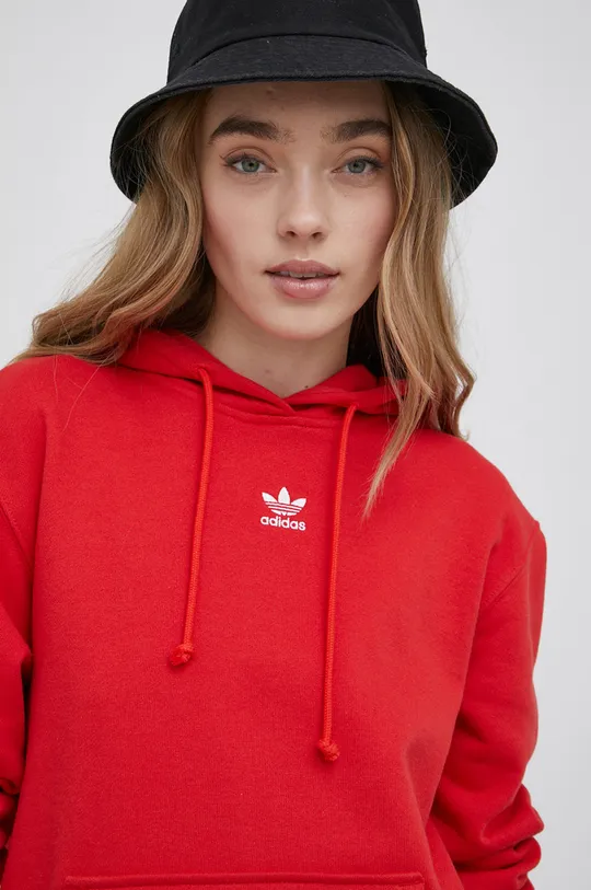 crvena adidas Originals - Pamučna dukserica Ženski