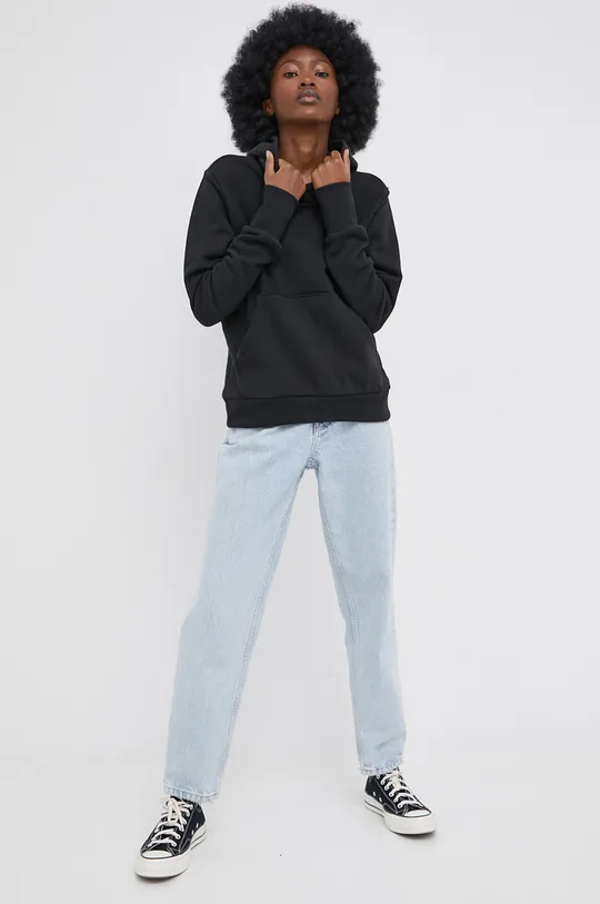 adidas Originals cotton sweatshirt Trefoil Moments black