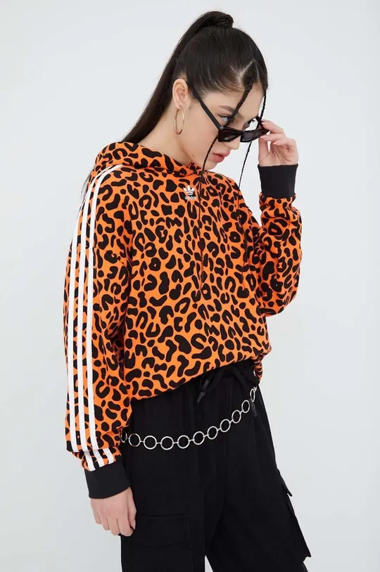 πορτοκαλί Βαμβακερή μπλούζα adidas Originals X Rich Mnisi Γυναικεία