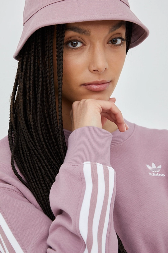 fialová Bavlnená mikina adidas Originals Adicolor