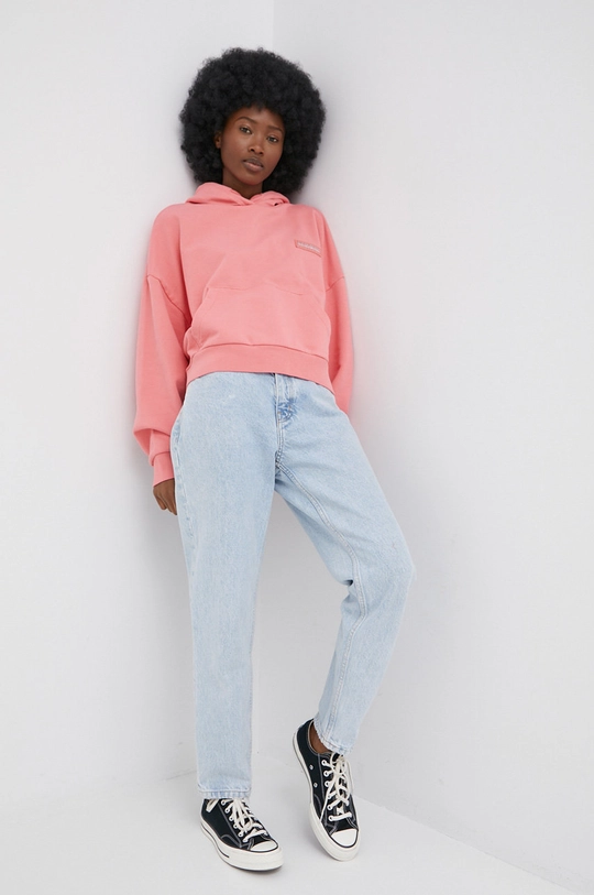 Napapijri cotton sweatshirt pink