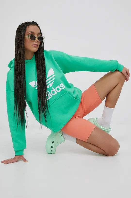 πράσινο Βαμβακερή μπλούζα adidas Originals Adicolor Γυναικεία