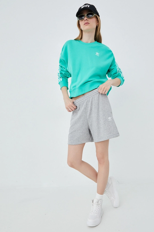 adidas Originals cotton sweatshirt Adicolor green