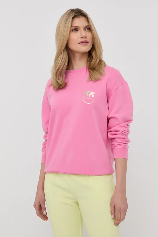 ροζ Βαμβακερή μπλούζα Pinko Γυναικεία