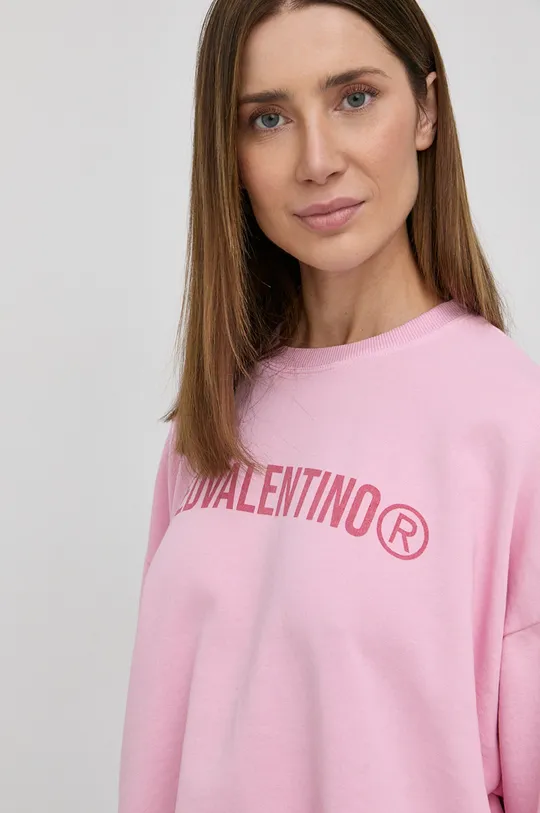 ροζ Βαμβακερή μπλούζα Red Valentino