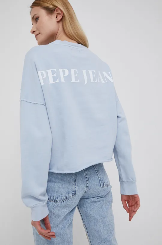 μπλε Βαμβακερή μπλούζα Pepe Jeans Cloudie Γυναικεία