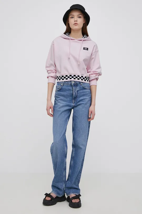 Vans - Βαμβακερή μπλούζα ροζ