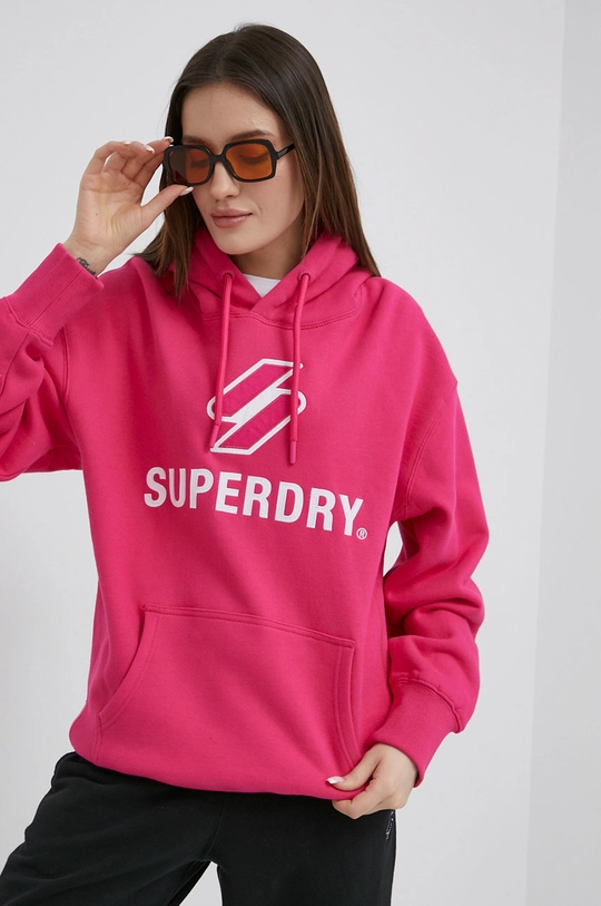 lila Superdry pamut melegítőfelső