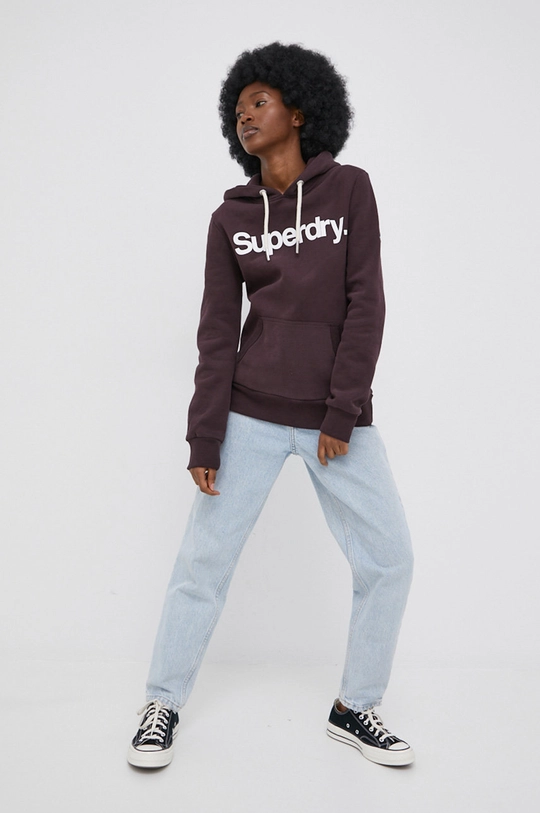 Superdry bluza brązowy