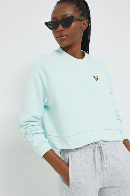 turkusowy Lyle & Scott bluza bawełniana Damski