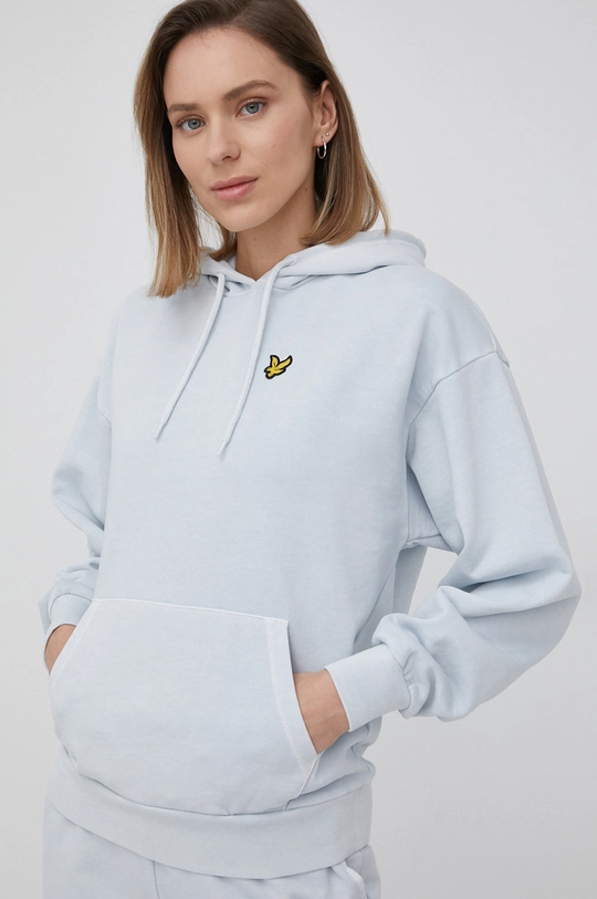 plava Pamučna dukserica Lyle & Scott Ženski