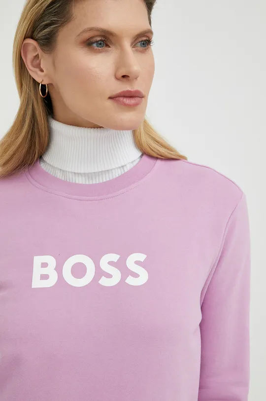 różowy BOSS bluza bawełniana