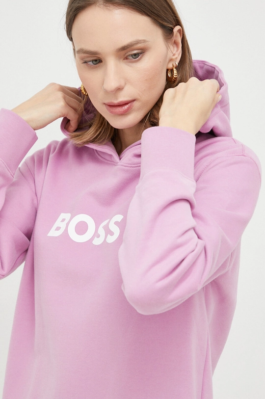 rosa BOSS felpa in cotone Donna