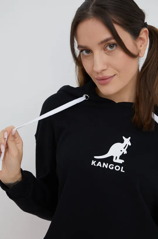 μαύρο Βαμβακερή μπλούζα Kangol