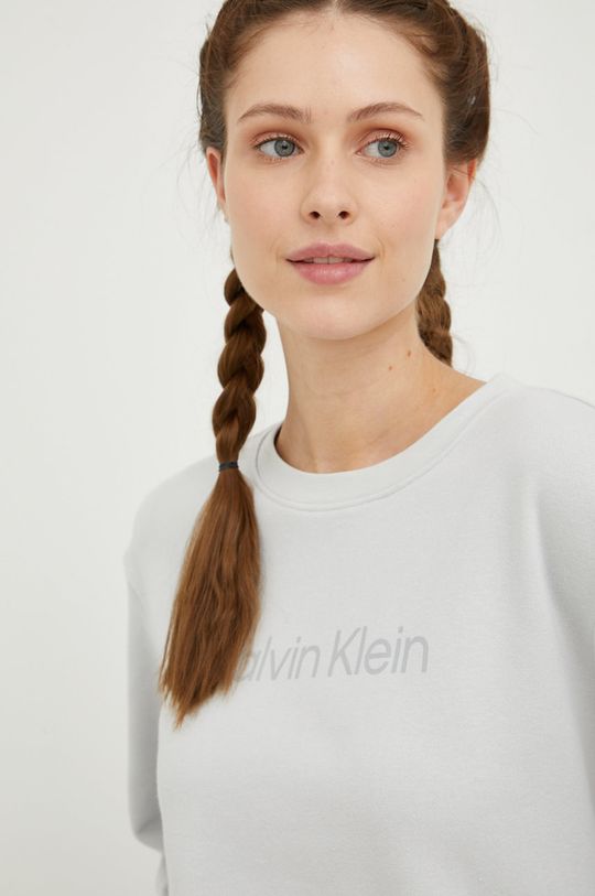 svetlosivá Tepláková mikina Calvin Klein Performance Ck Essentials