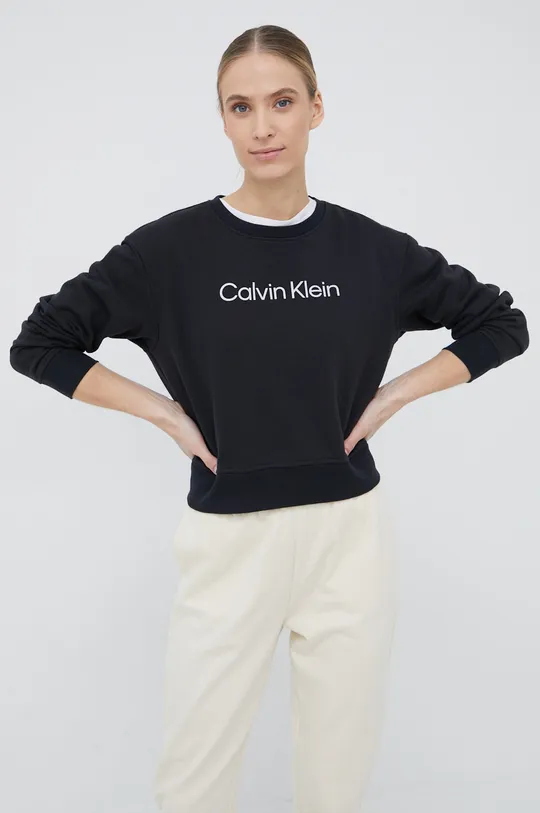 Tepláková mikina Calvin Klein Performance Ck Essentials čierna