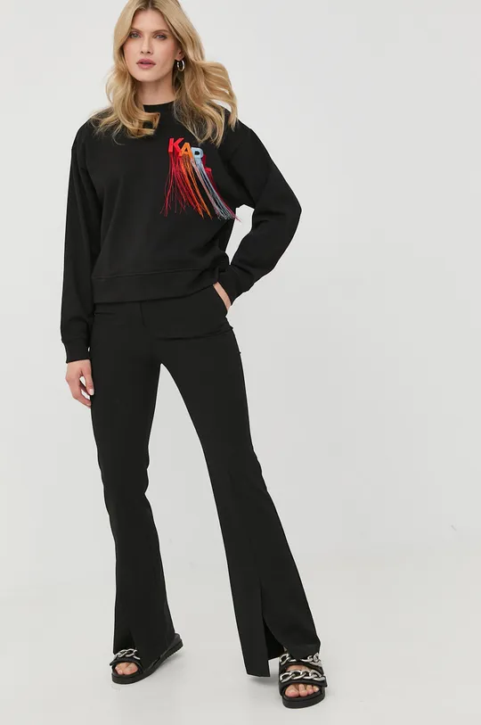 μαύρο Βαμβακερή μπλούζα Karl Lagerfeld Γυναικεία
