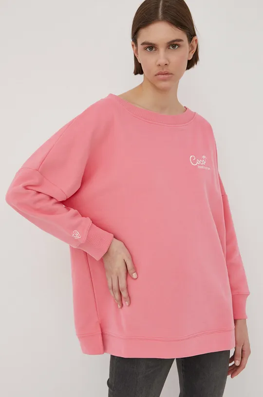 ροζ Βαμβακερή μπλούζα Femi Stories Γυναικεία