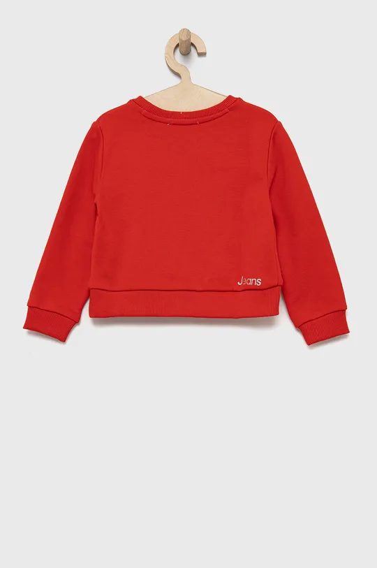 Παιδική βαμβακερή μπλούζα Calvin Klein Jeans κόκκινο
