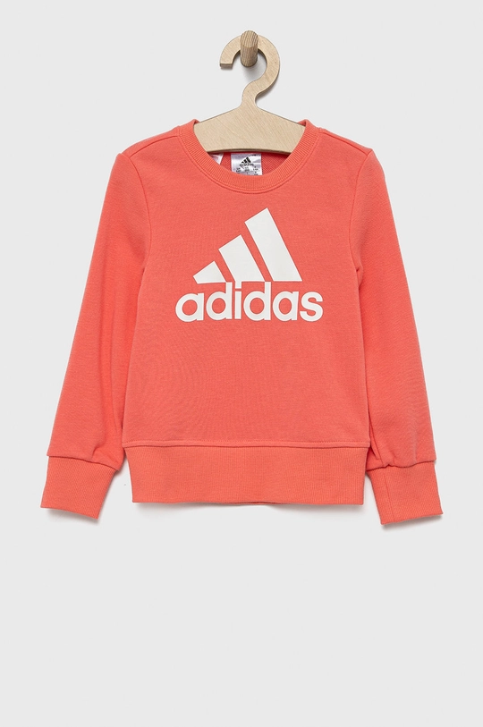 oranžová Detská mikina adidas Performance HE1984 Dievčenský