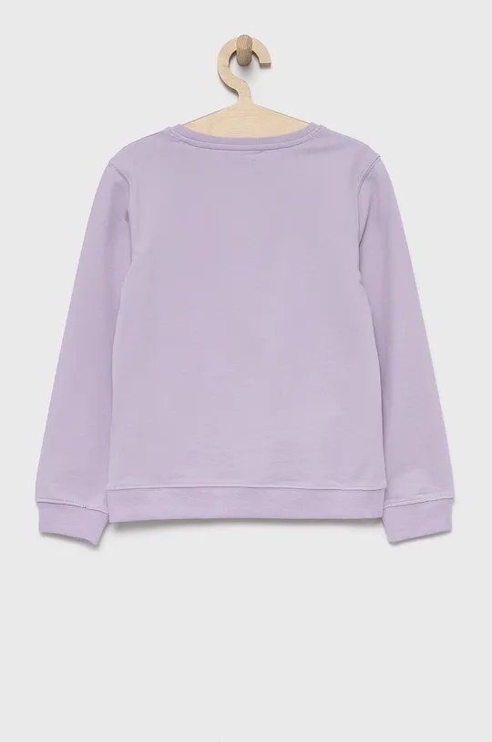 Guess bluza bawełniana dziecięca fioletowy