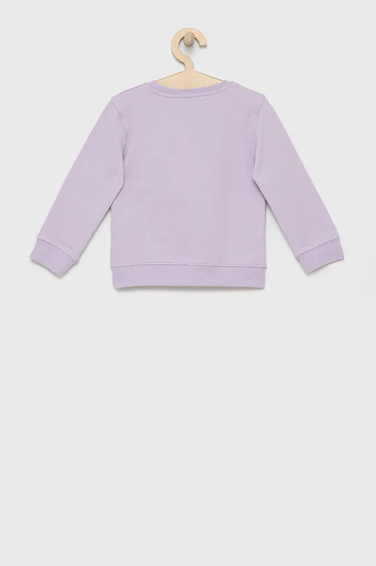 Дитяча бавовняна кофта Guess фіолетовий
