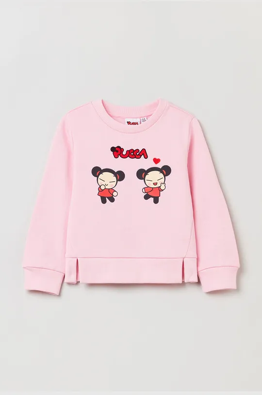 ροζ Παιδική βαμβακερή μπλούζα OVS Για κορίτσια
