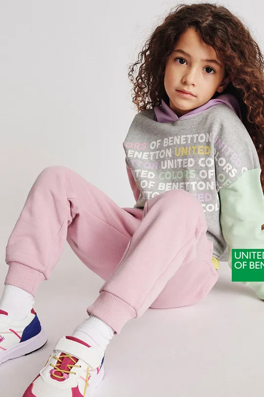 viacfarebná Detská bavlnená mikina United Colors of Benetton