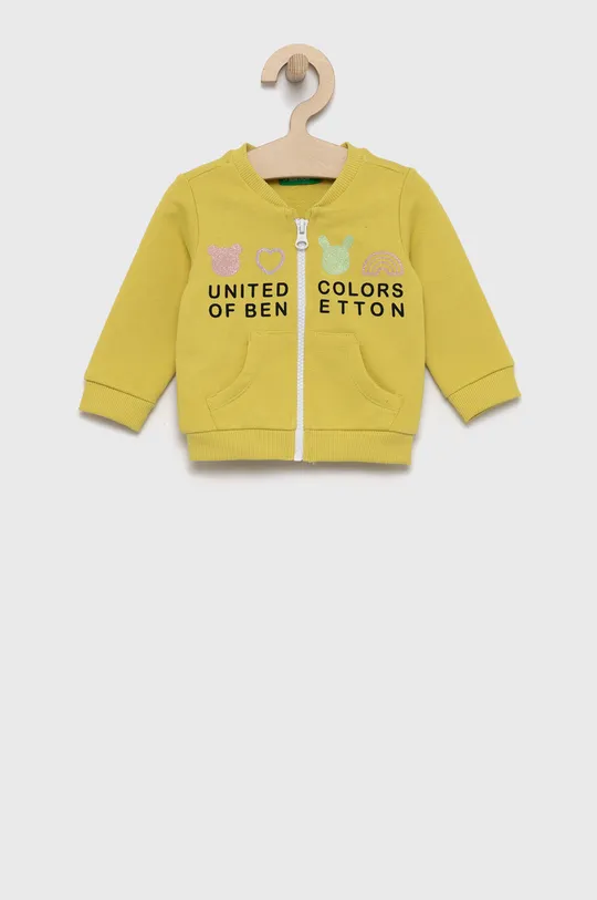 πράσινο United Colors of Benetton - Παιδική βαμβακερή μπλούζα Για κορίτσια