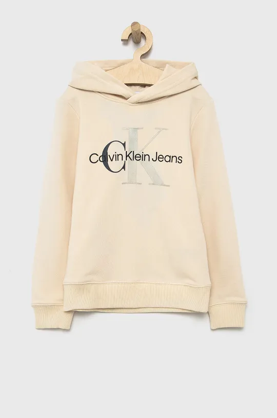 bež Calvin Klein Jeans otroški pulover Dekliški