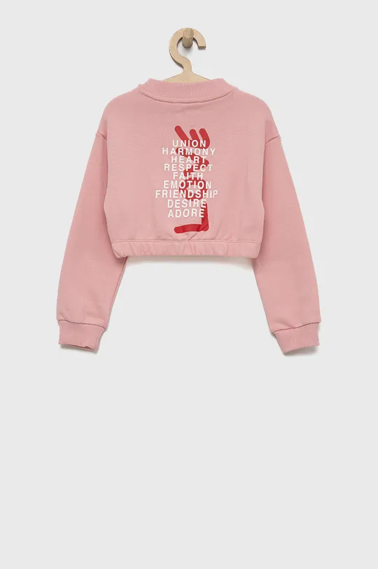 Παιδική βαμβακερή μπλούζα Tommy Hilfiger ροζ