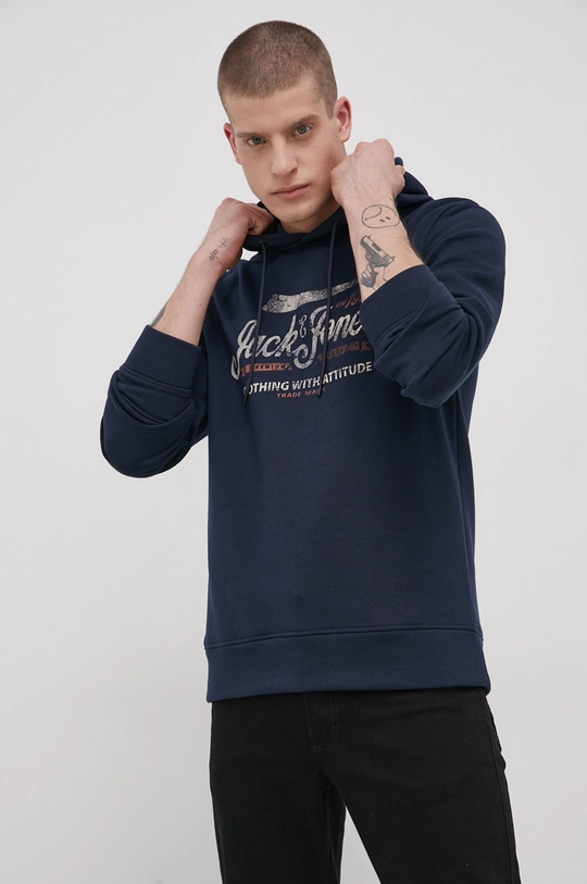 granatowy Premium by Jack&Jones Bluza Męski