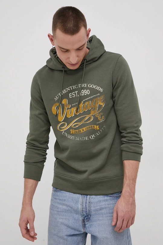 zelena Bluza Premium by Jack&Jones Moški