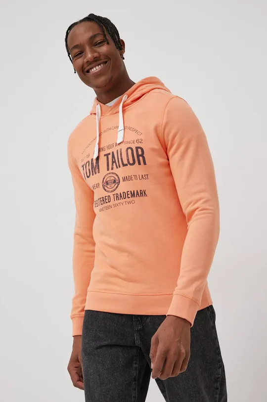 πορτοκαλί Βαμβακερή μπλούζα Tom Tailor Ανδρικά